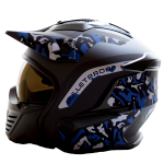 CASCO KOMBAT CAMO AZUL MATTE